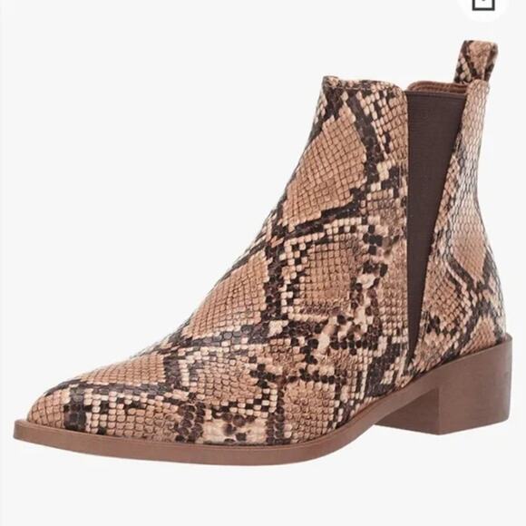 Steve Madden Jumble Cognac Snake Booties Size 7 - Picture 3 of 7